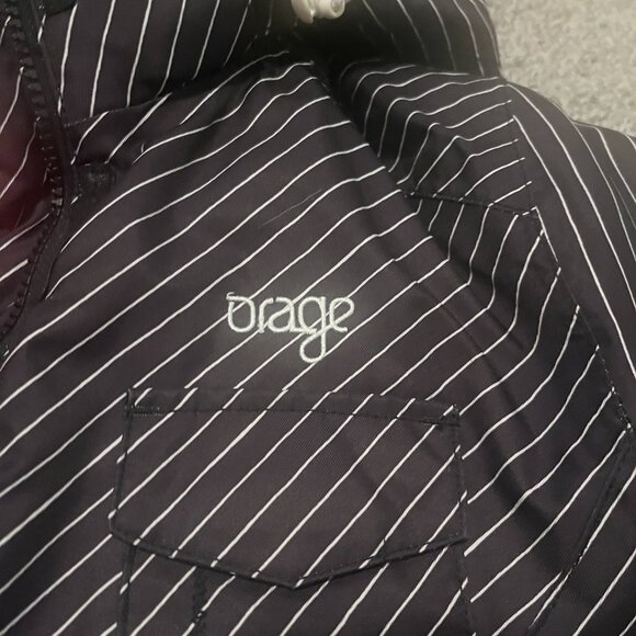 Orage Black Pinstripe Snowboard Jacket w/ Hood – Insulated – Women’s M - Picture 3 of 6